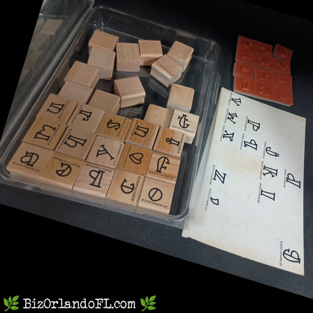 ARTS AND CRAFT SUPPLIES: Bold-Line Alphabet Lower Wooden Stamp Set (Stampin' Up!)