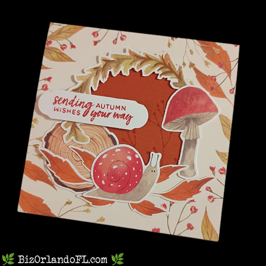 ALL OCCASION: Sending Autumn Wishes Your Way Handmade Mini Greeting Card by Kathryn McHenry