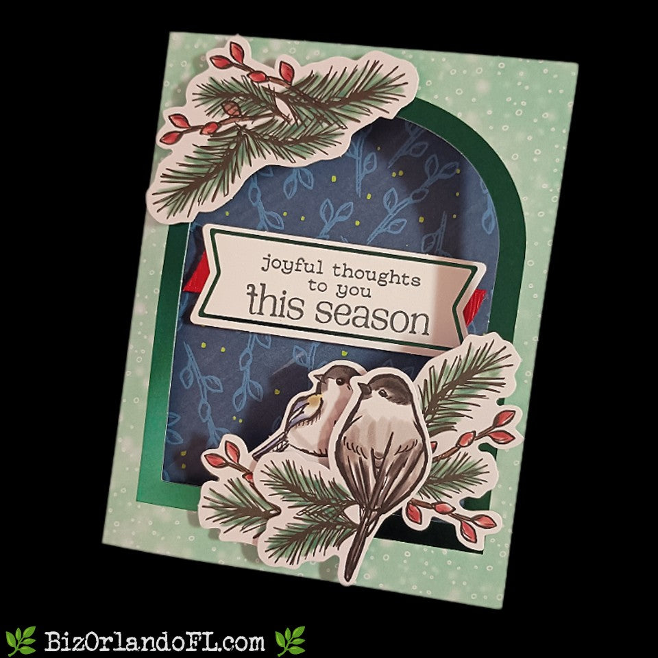 HOLIDAY: Joyful Thoughts To You This Season Handmade Greeting Card by Kathryn McHenry