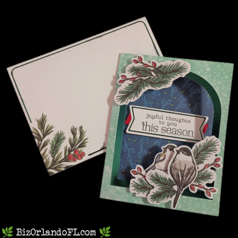 HOLIDAY: Joyful Thoughts To You This Season Handmade Greeting Card by Kathryn McHenry