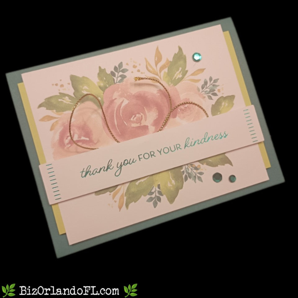 THANK YOU: Thank You For Your Kindness Handcrafted Greeting Card by Kathryn McHenry