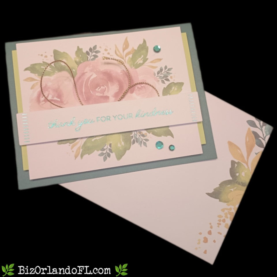 THANK YOU: Thank You For Your Kindness Handcrafted Greeting Card by Kathryn McHenry