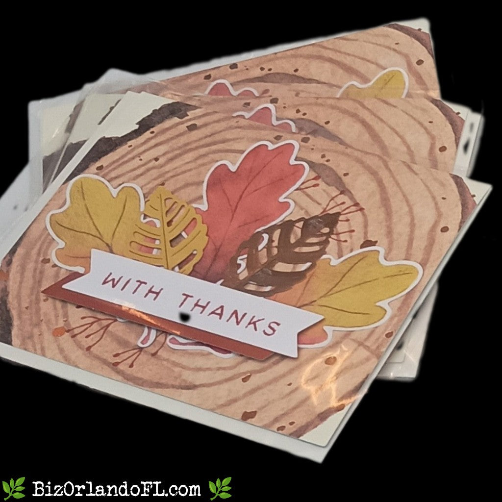 THANK YOU: With Thanks Handcrafted Greeting Card by Kathryn McHenry