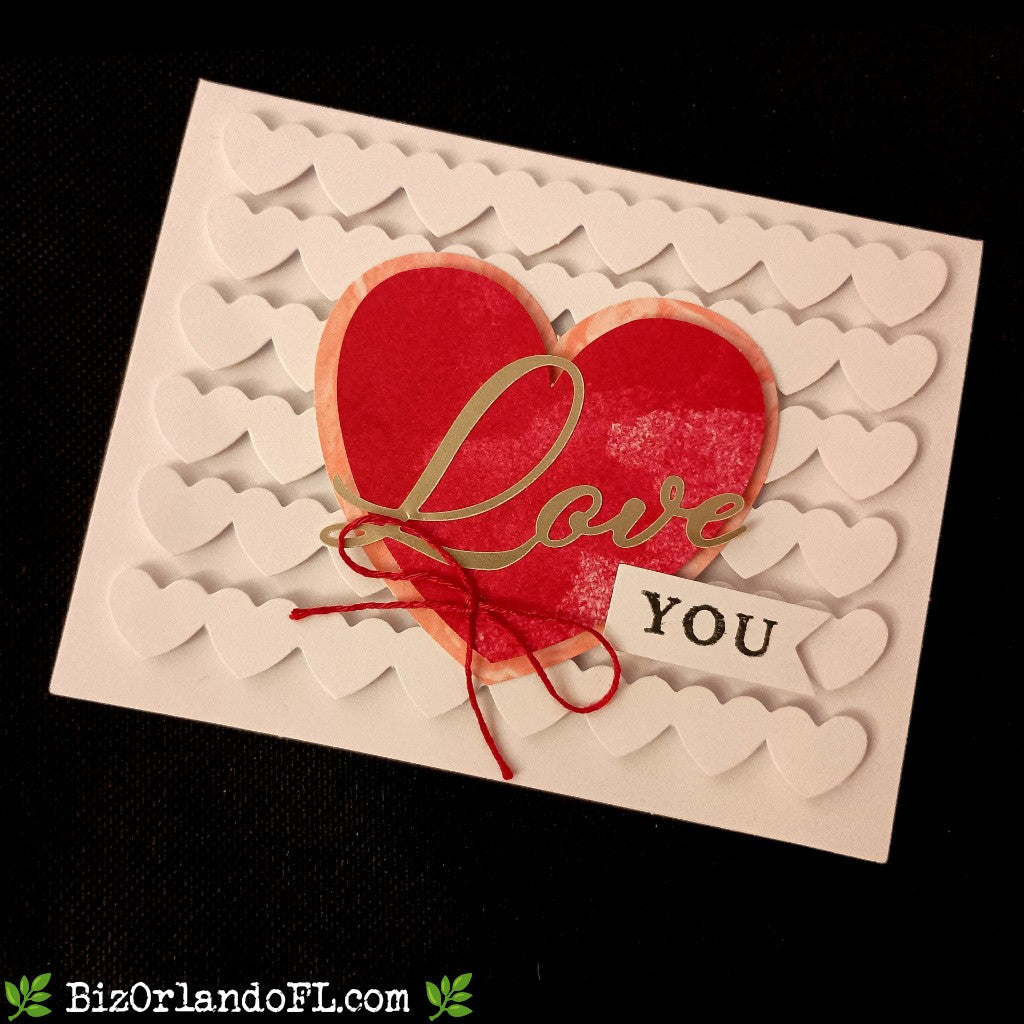 LOVE: Love You Handmade Greeting Card by Kathryn McHenry