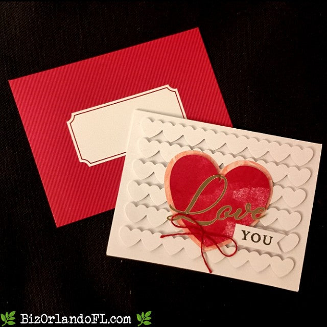 LOVE: Love You Handmade Greeting Card by Kathryn McHenry