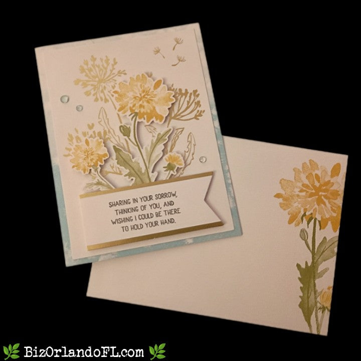 SYMPATHY: Sharing In Your Sorrow Handmade Greeting Card by Kathryn McHenry