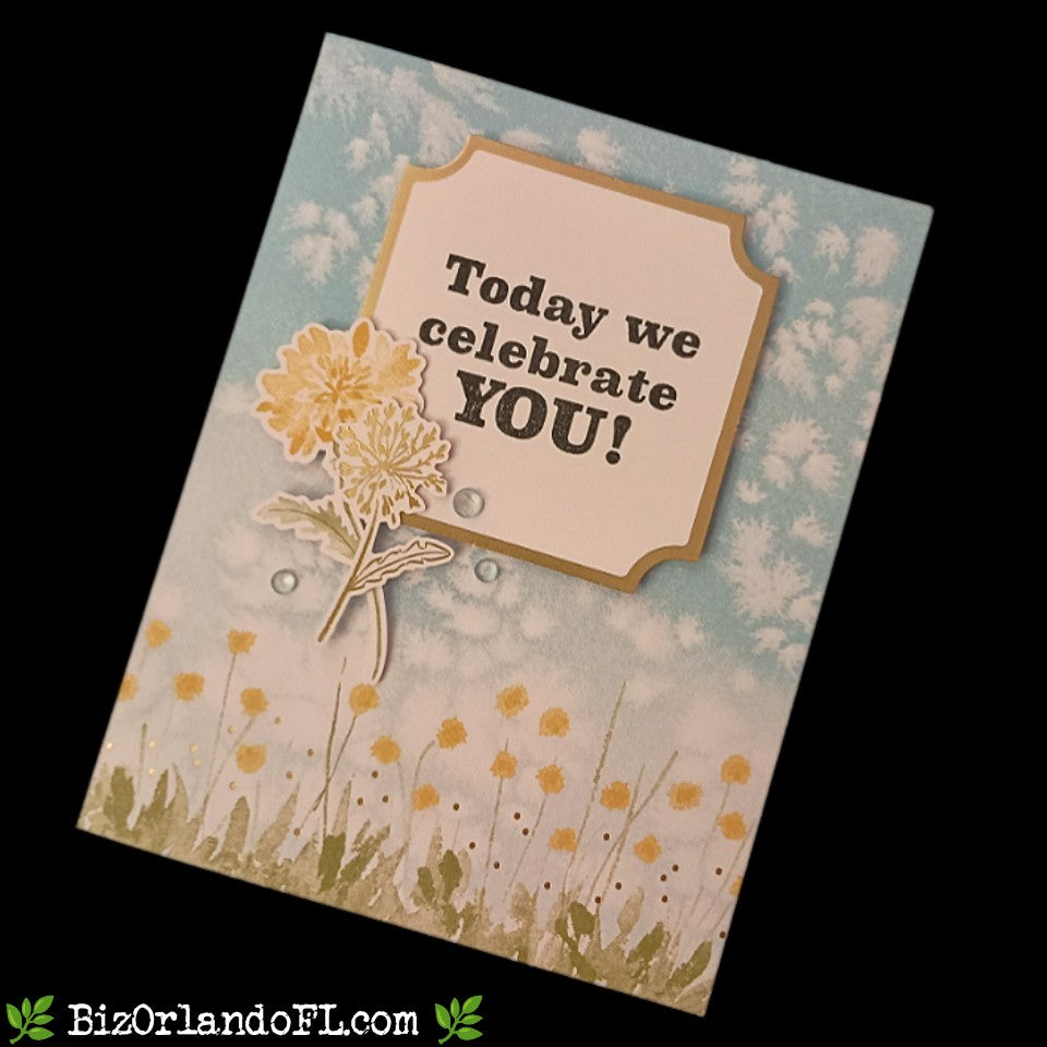 CONGRATS: Today We Celebrate You! Handcrafted Greeting Card by Kathryn McHenry