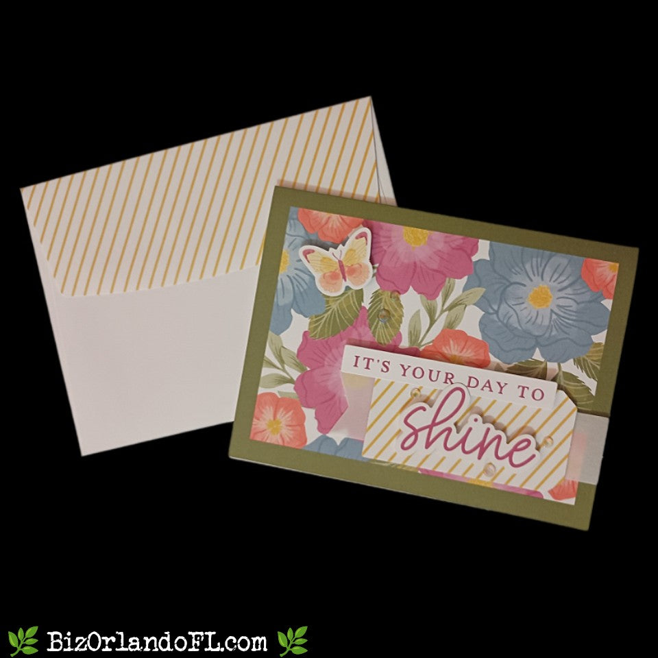 ENCOURAGEMENT: It's Your Day To Shine Handcrafted Greeting Card by Kathryn McHenry