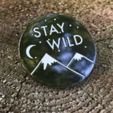 ENAMEL PINS: Stay Wild Mountain Pin