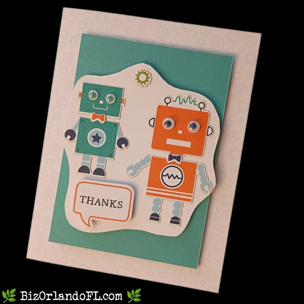 THANK YOU: Thanks Handcrafted Greeting Card by Kathryn McHenry