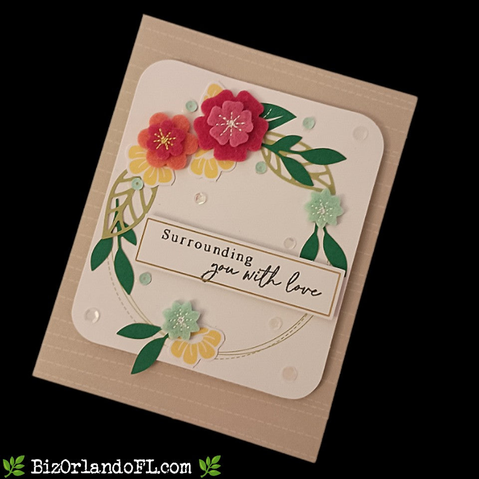 LOVE: Surrounding You With Love Handmade Greeting Card by Kathryn McHenry