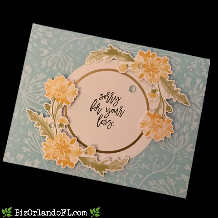 SYMPATHY: Sorry For Your Loss Handmade Greeting Card by Kathryn McHenry