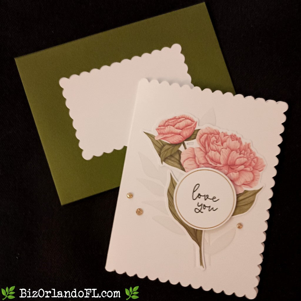 LOVE: Love You Handmade Greeting Card by Kathryn McHenry