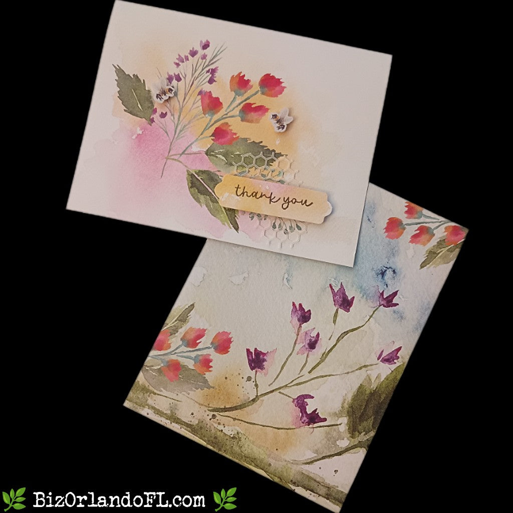 THANK YOU: Thank You Handcrafted Greeting Card by Kathryn McHenry