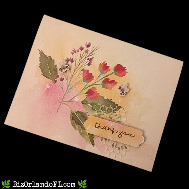 THANK YOU: Thank You Handcrafted Greeting Card by Kathryn McHenry