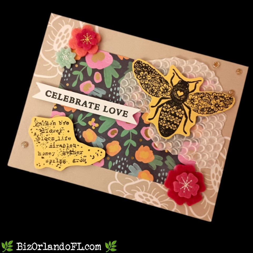 LOVE: Celebrate Love Handmade Greeting Card by Kathryn McHenry